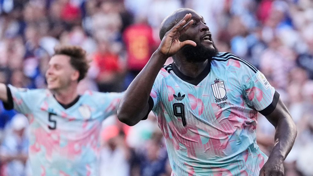 Belgium's Romelu Lukaku celebrates after scoring his team's fourth goal (AP Photo/Lindsey Wasson)